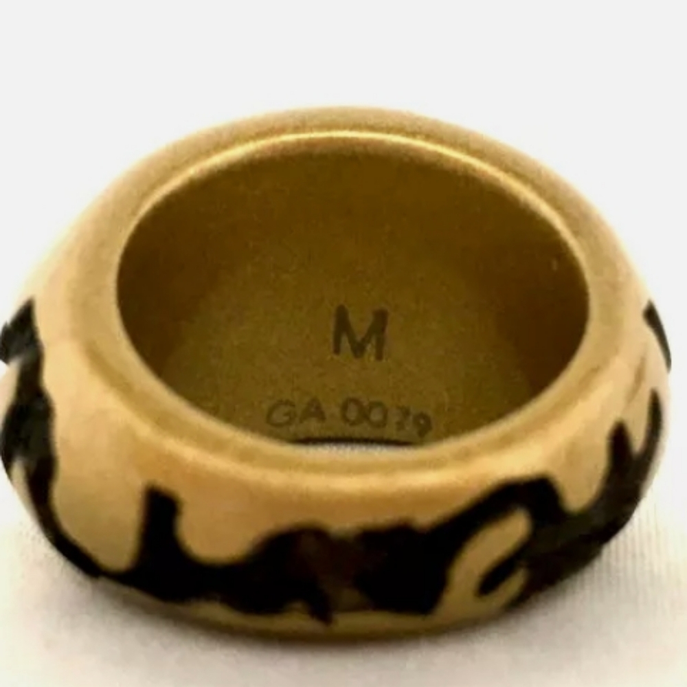LOUIS VUITTON LEO MONOGRAM WOOD BERG RING A1161 - Picture 9 of 13